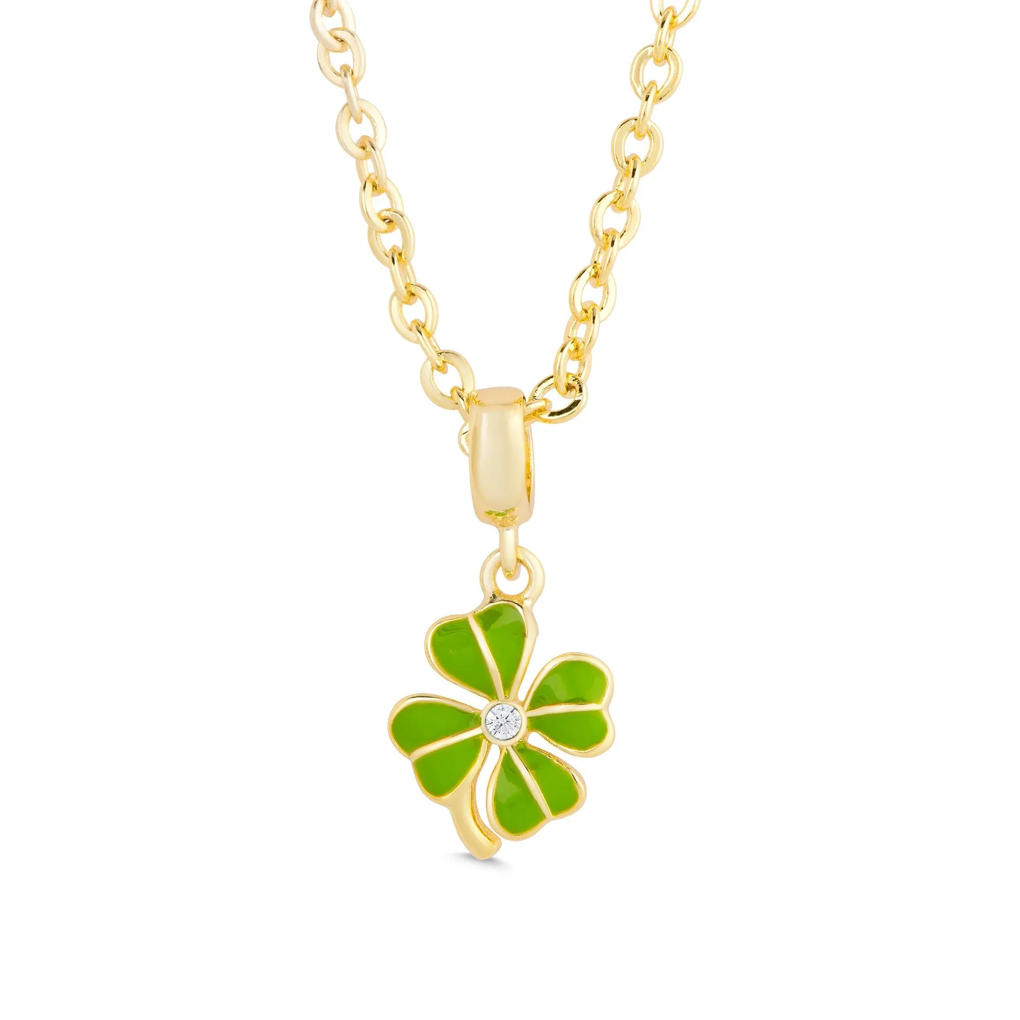 4-Leaf Clover Earrings and Necklace Set