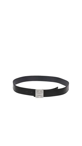 4G Leather Reversible Belt - Black/Dark Blue.