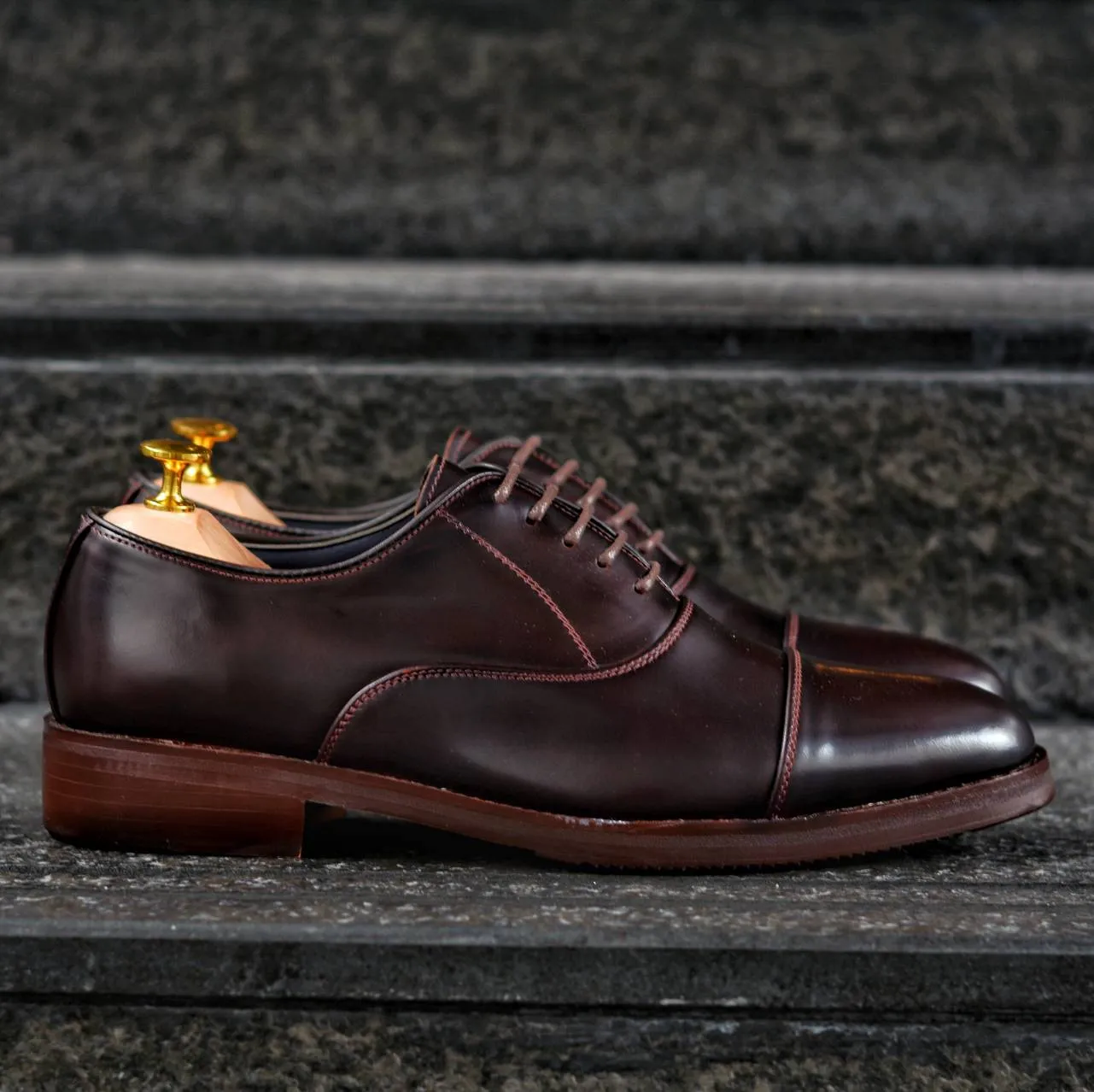 502-1 Oxford Burgundy with Painted Soles - Buy Now