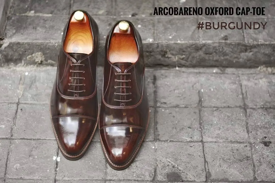 502-1 Oxford Burgundy with Wooden Soles