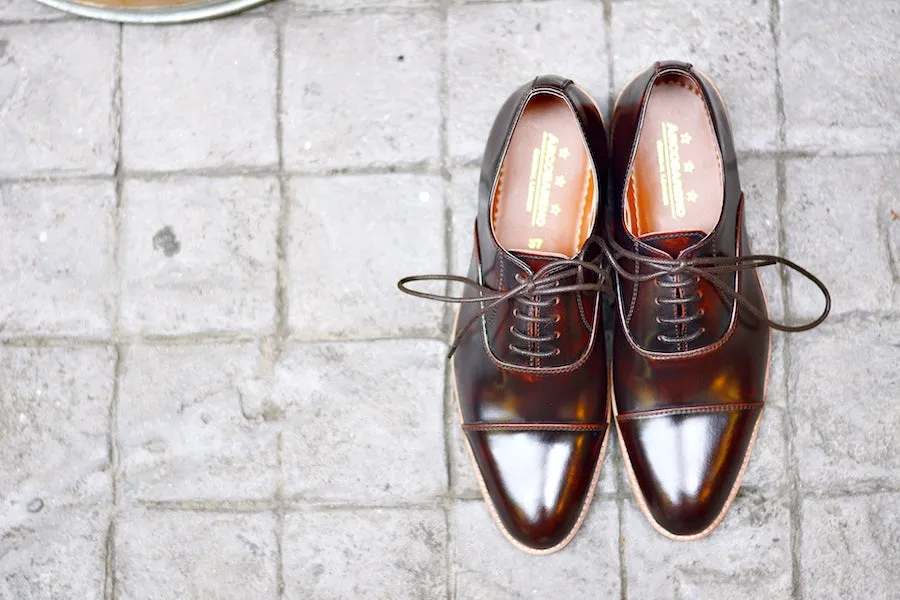 502-1 Oxford Burgundy with Wooden Soles