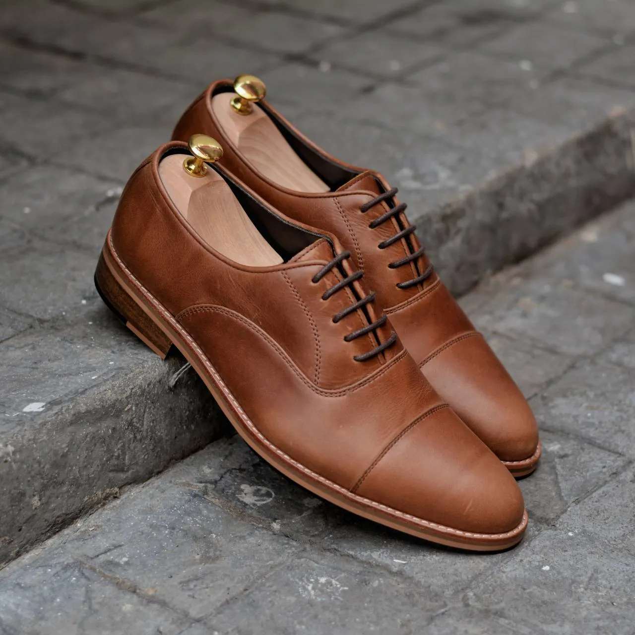 502-1 Oxford Shoes with Visky Wooden Soles