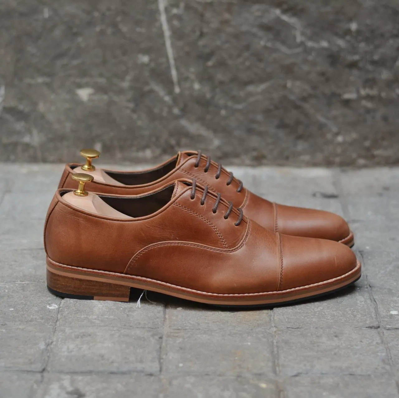 502-1 Oxford Shoes with Visky Wooden Soles