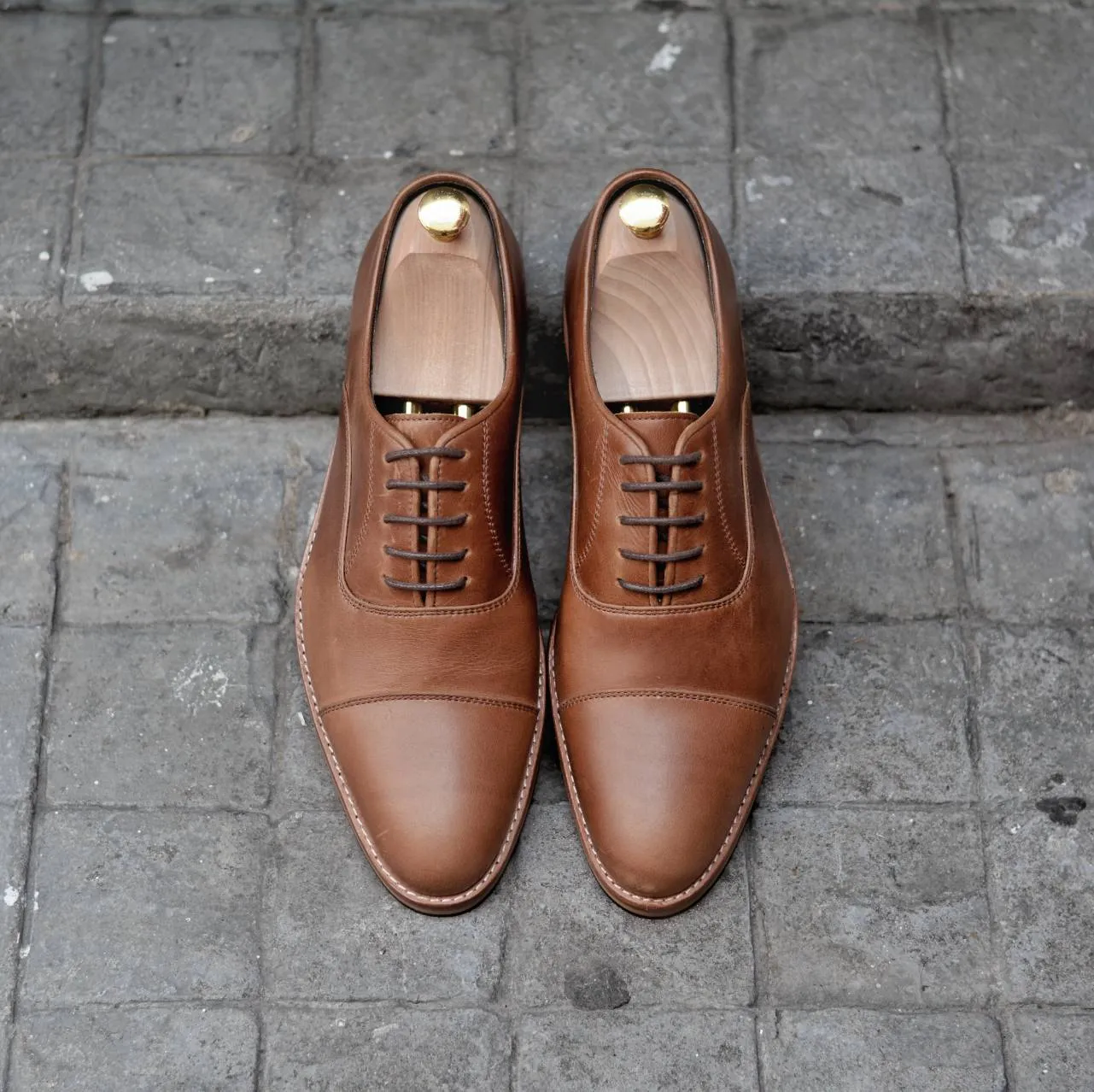 502-1 Oxford Shoes with Visky Wooden Soles