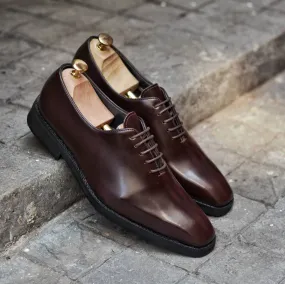 502-3 New Oxford Dark Brown Wholecut Shoes