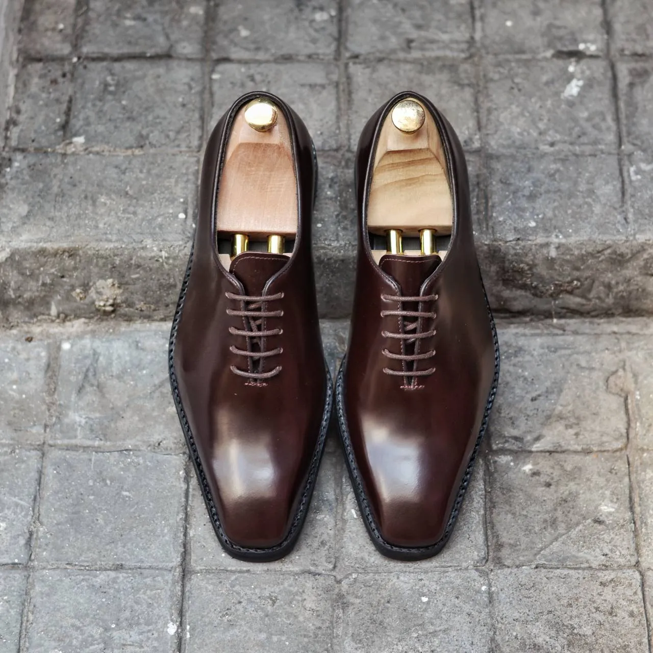 502-3 New Oxford Dark Brown Wholecut Shoes