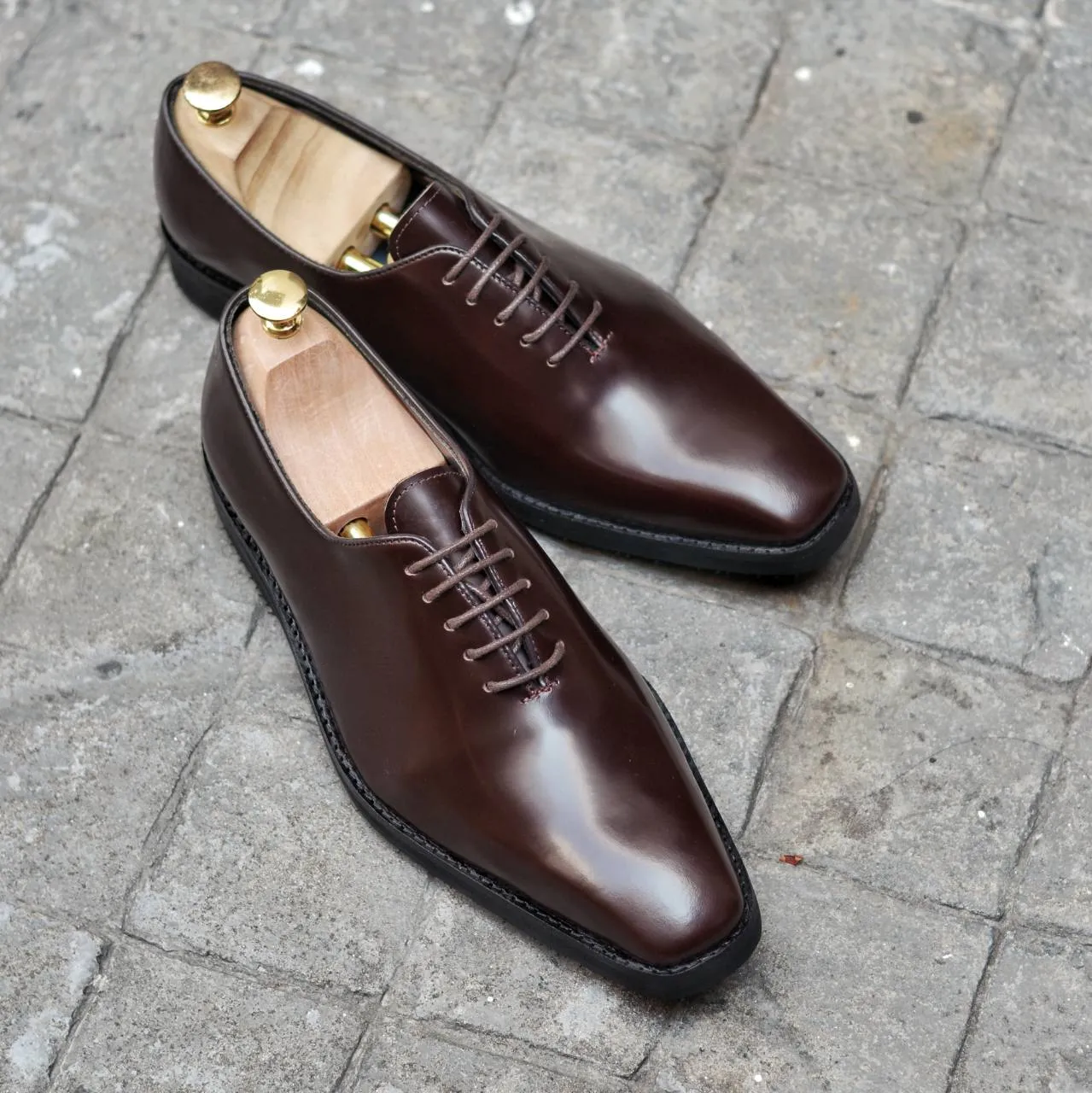 502-3 New Oxford Dark Brown Wholecut Shoes