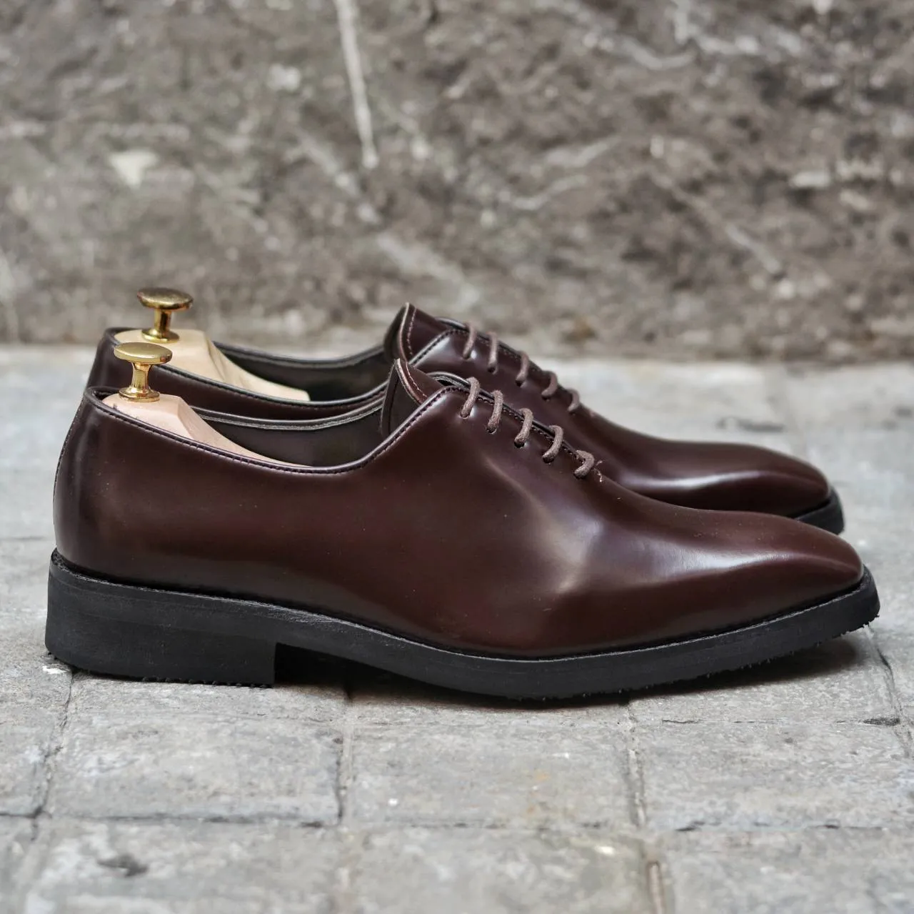 502-3 New Oxford Dark Brown Wholecut Shoes