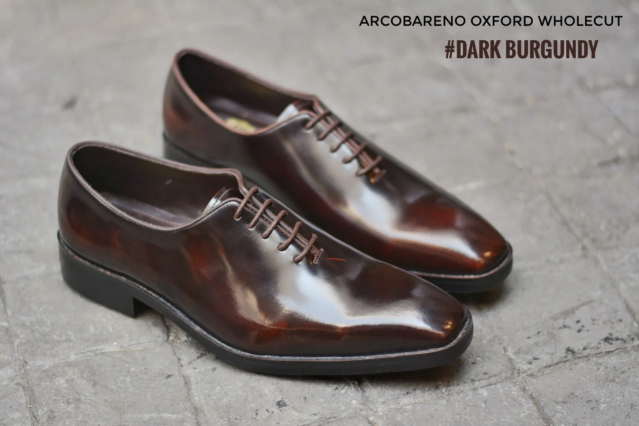 502-3 New Oxford Dark Burgundy Wholecut Shoes