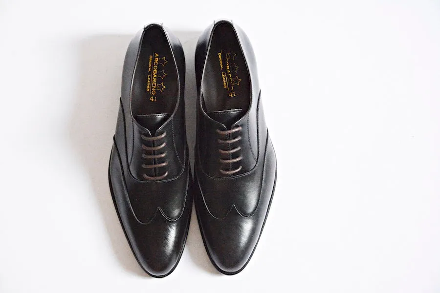 502 Black Wingtip Oxford Shoe