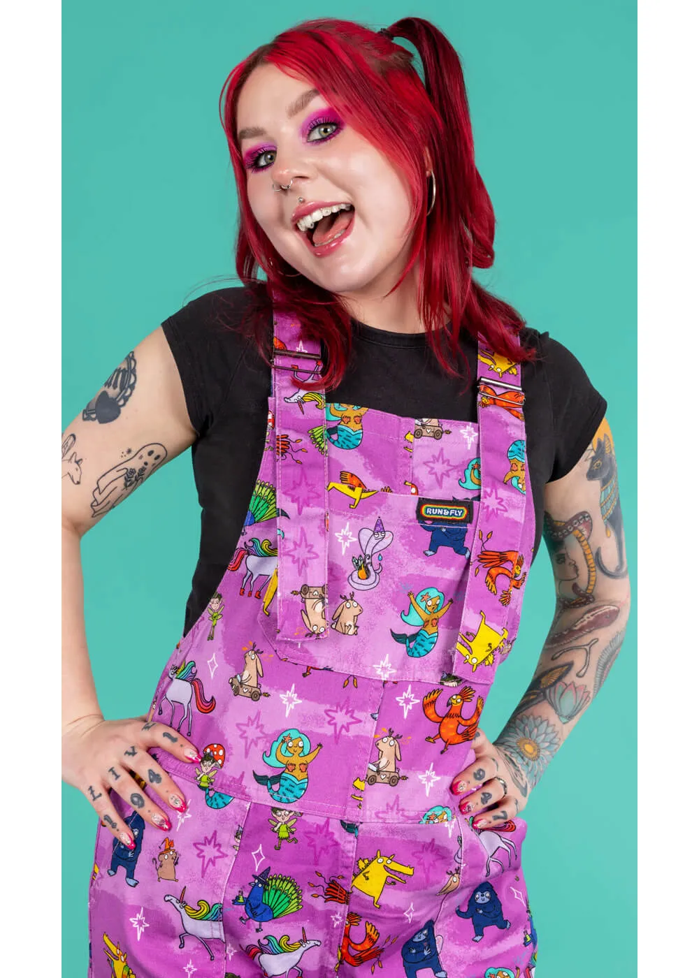 70's pink dungarees by Run & Fly Happiness Enchanters