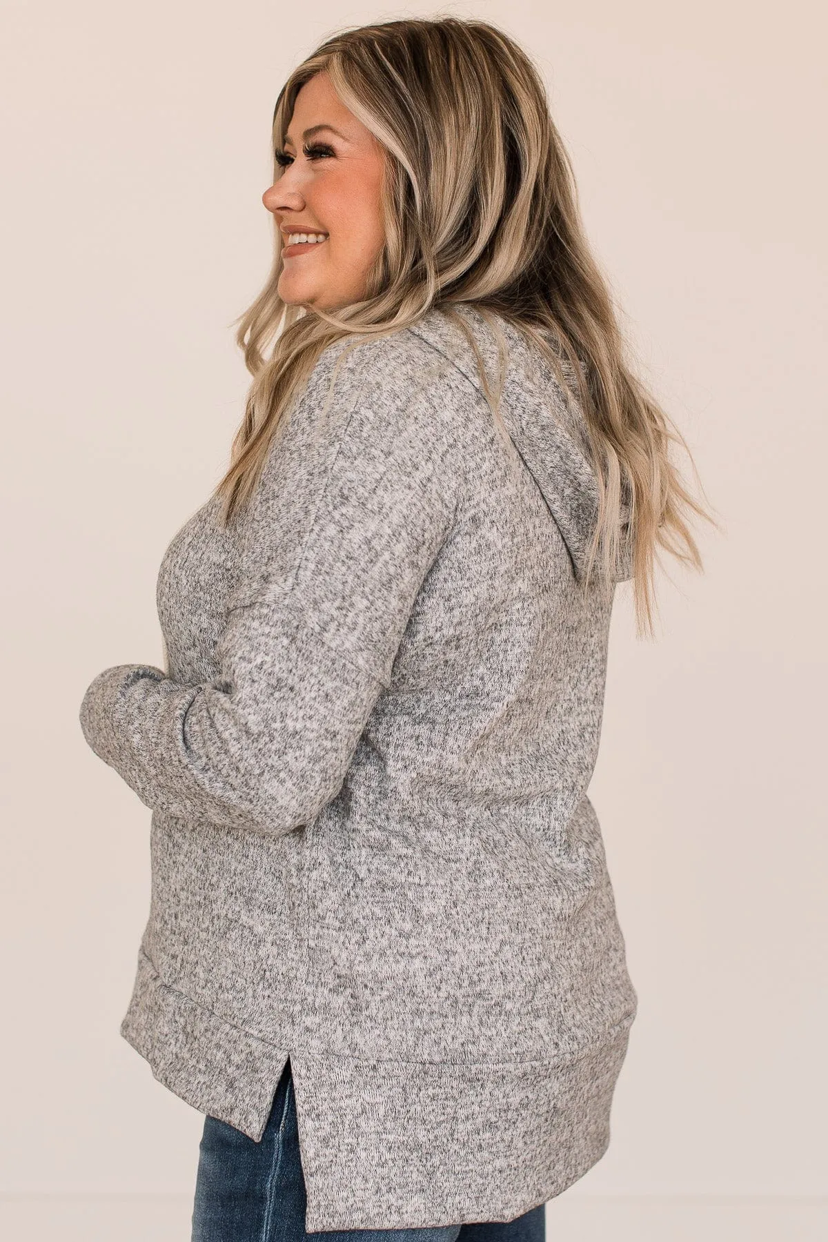 A Beautiful Day Hooded Top- Heather Grey