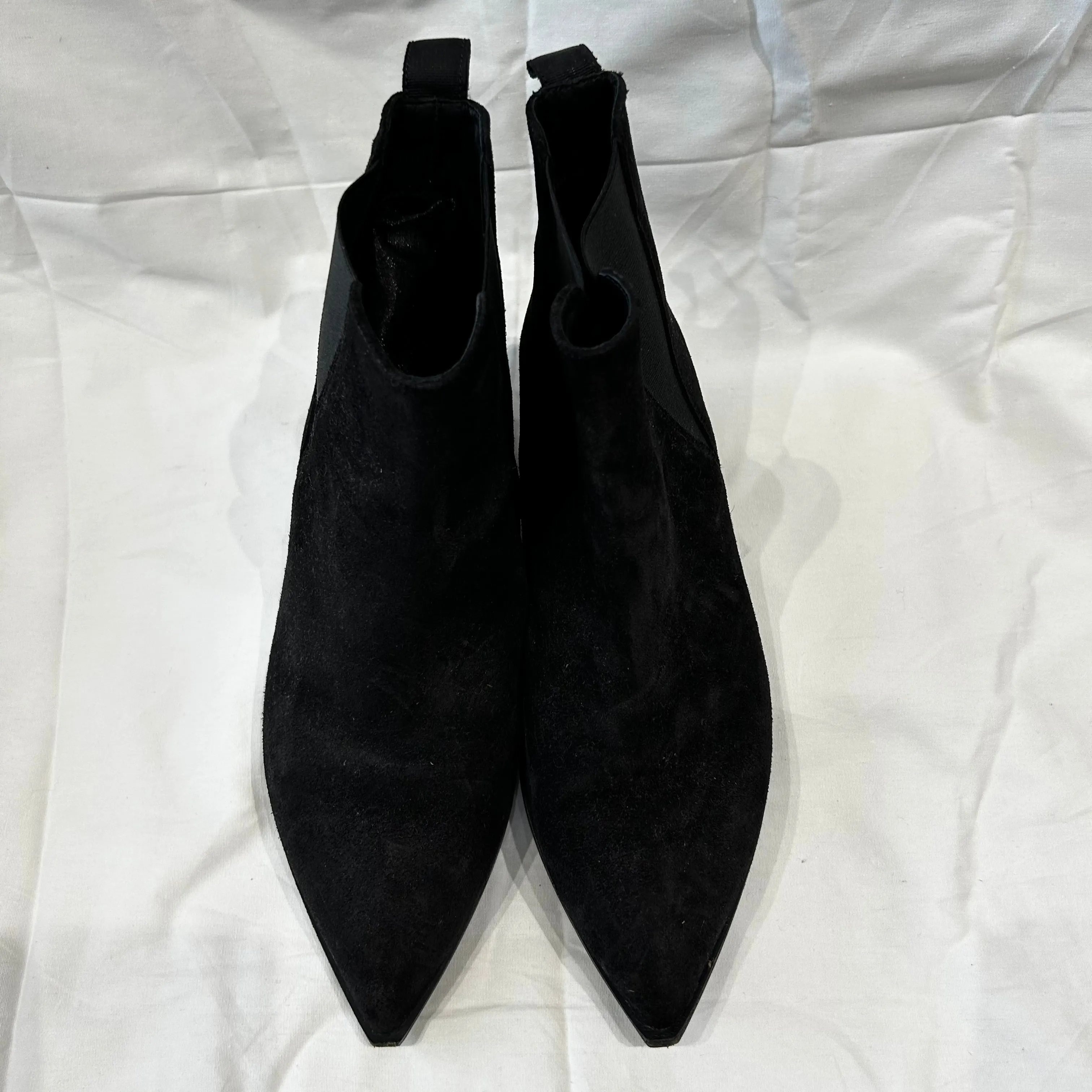 Acne Studios Black Nubuck Suede Boots Size 37