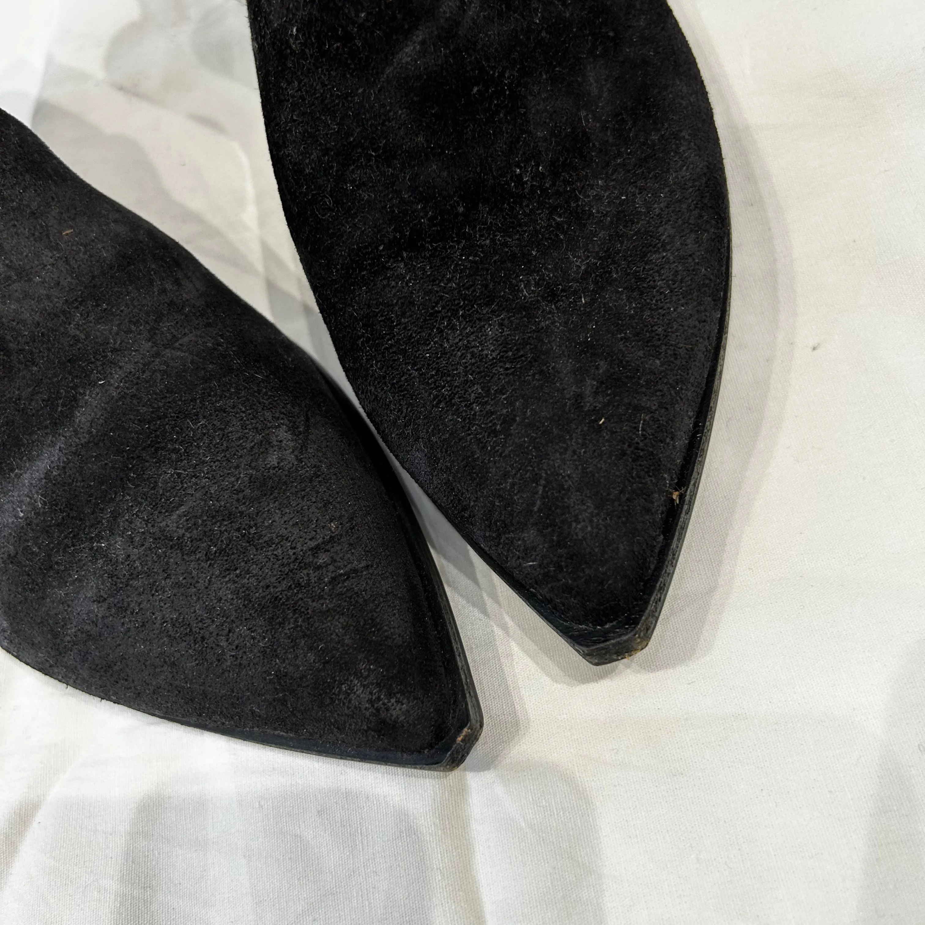 Acne Studios Black Nubuck Suede Boots Size 37