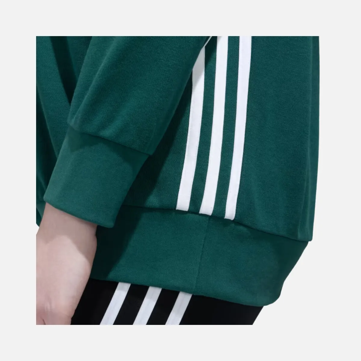 Adidas Dance Loosehd Women's Hooded Sweat -Collegiate Green/White