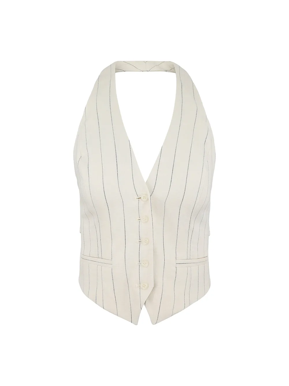 ALC Woodson Vest in Cream/Black Stripe