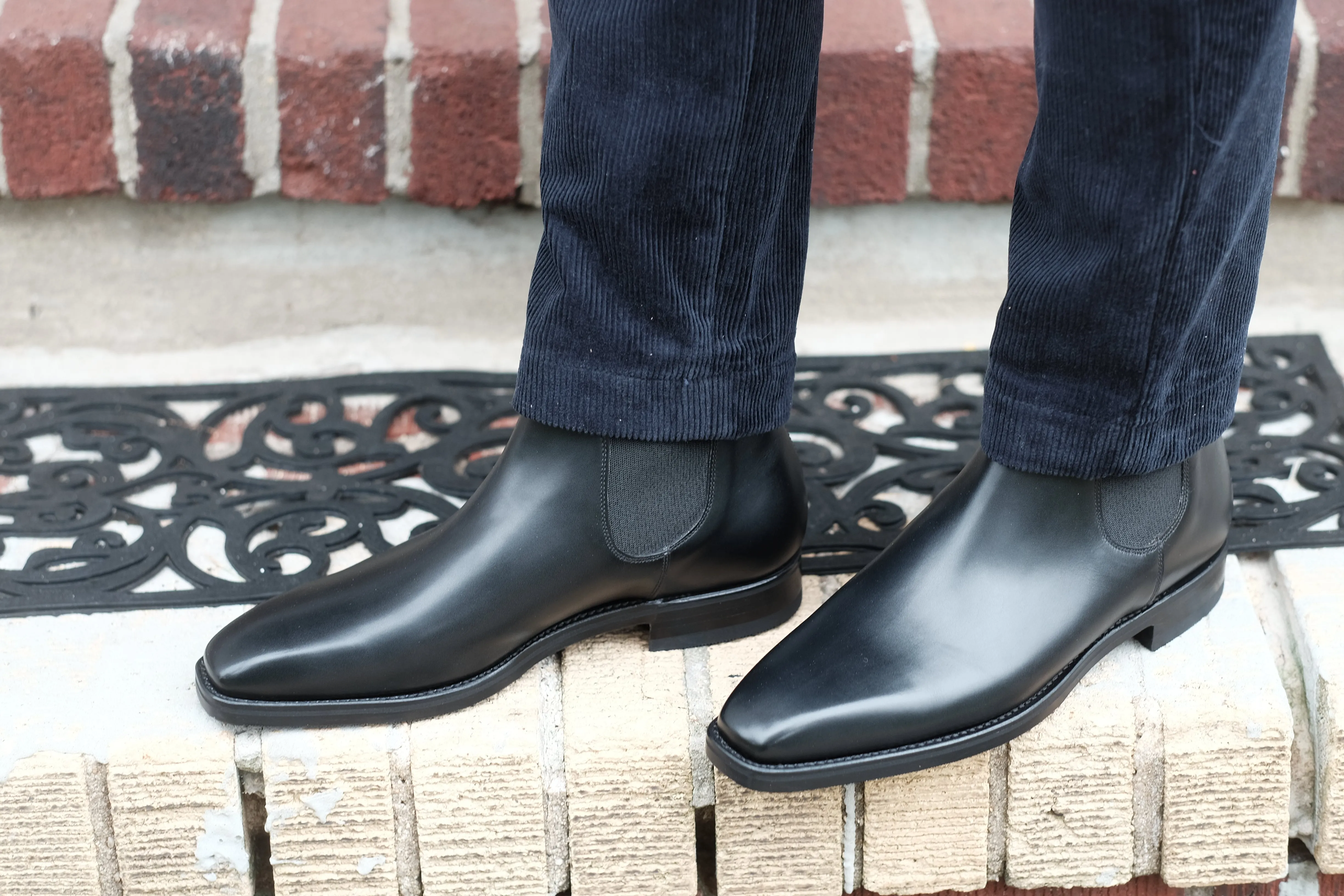 Alder - Black Calf: High-quality black calf leather shoes for men.