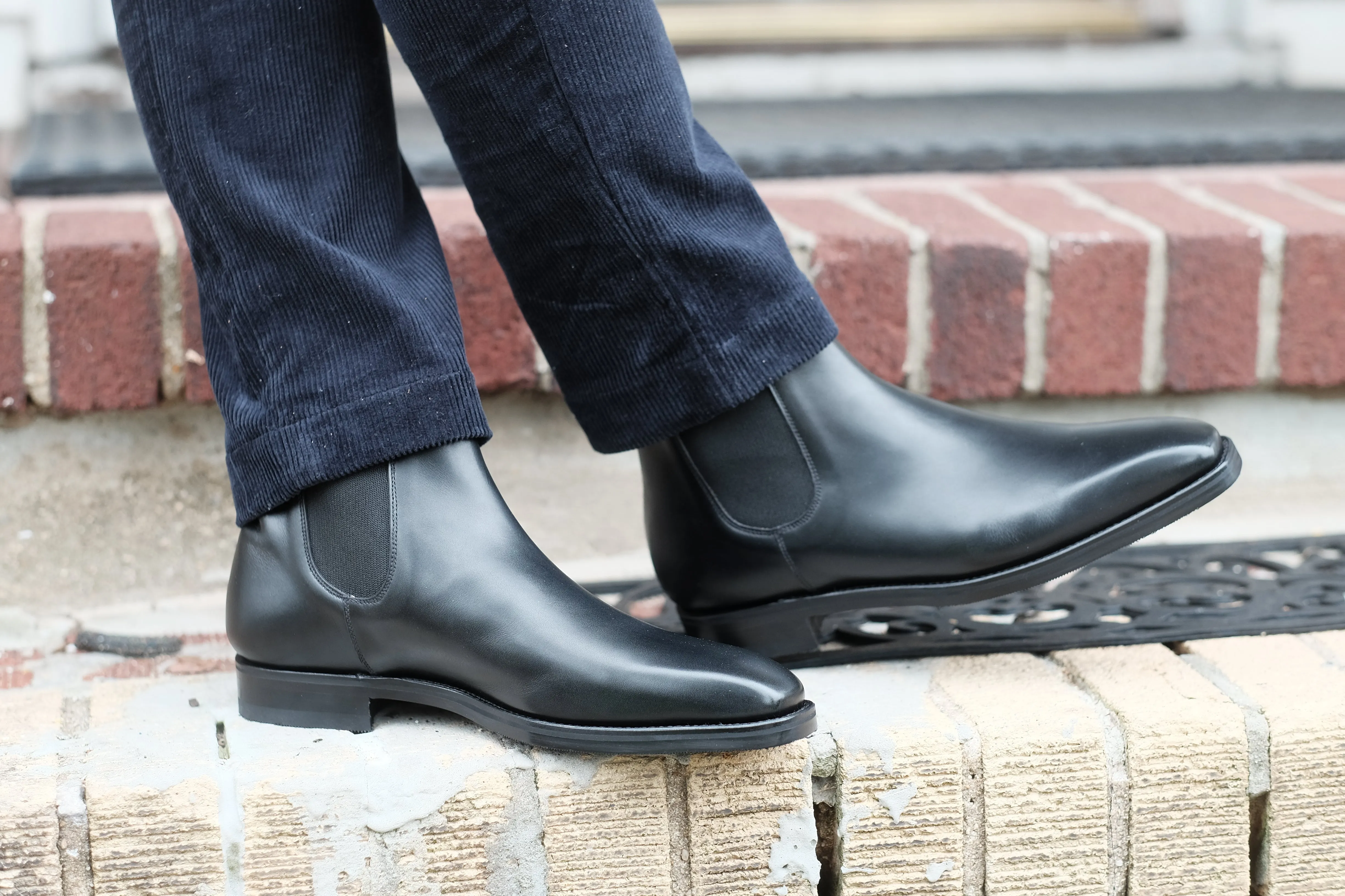 Alder - Black Calf: High-quality black calf leather shoes for men.