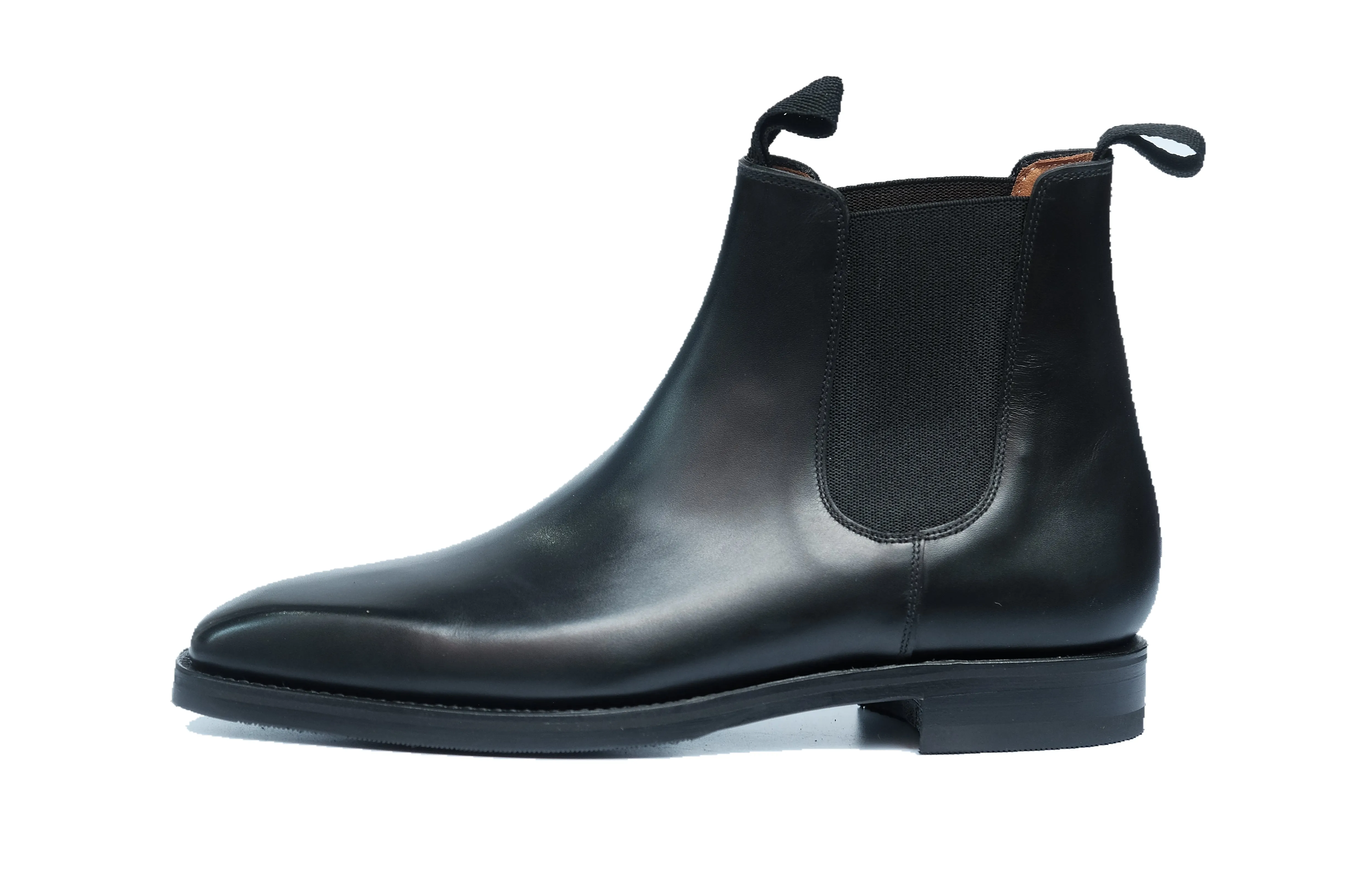 Alder - Black Calf: High-quality black calf leather shoes for men.