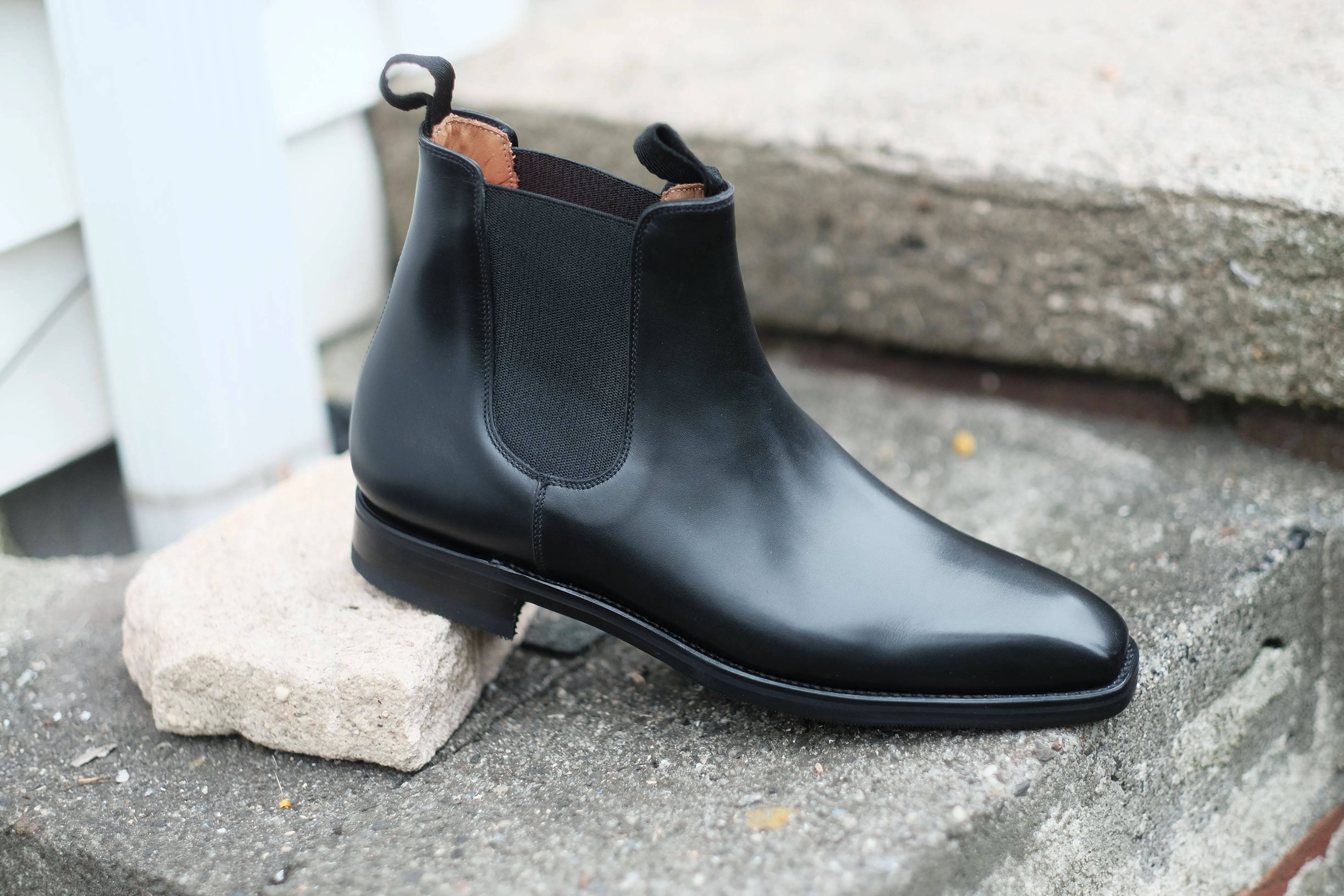 Alder - Black Calf: High-quality black calf leather shoes for men.