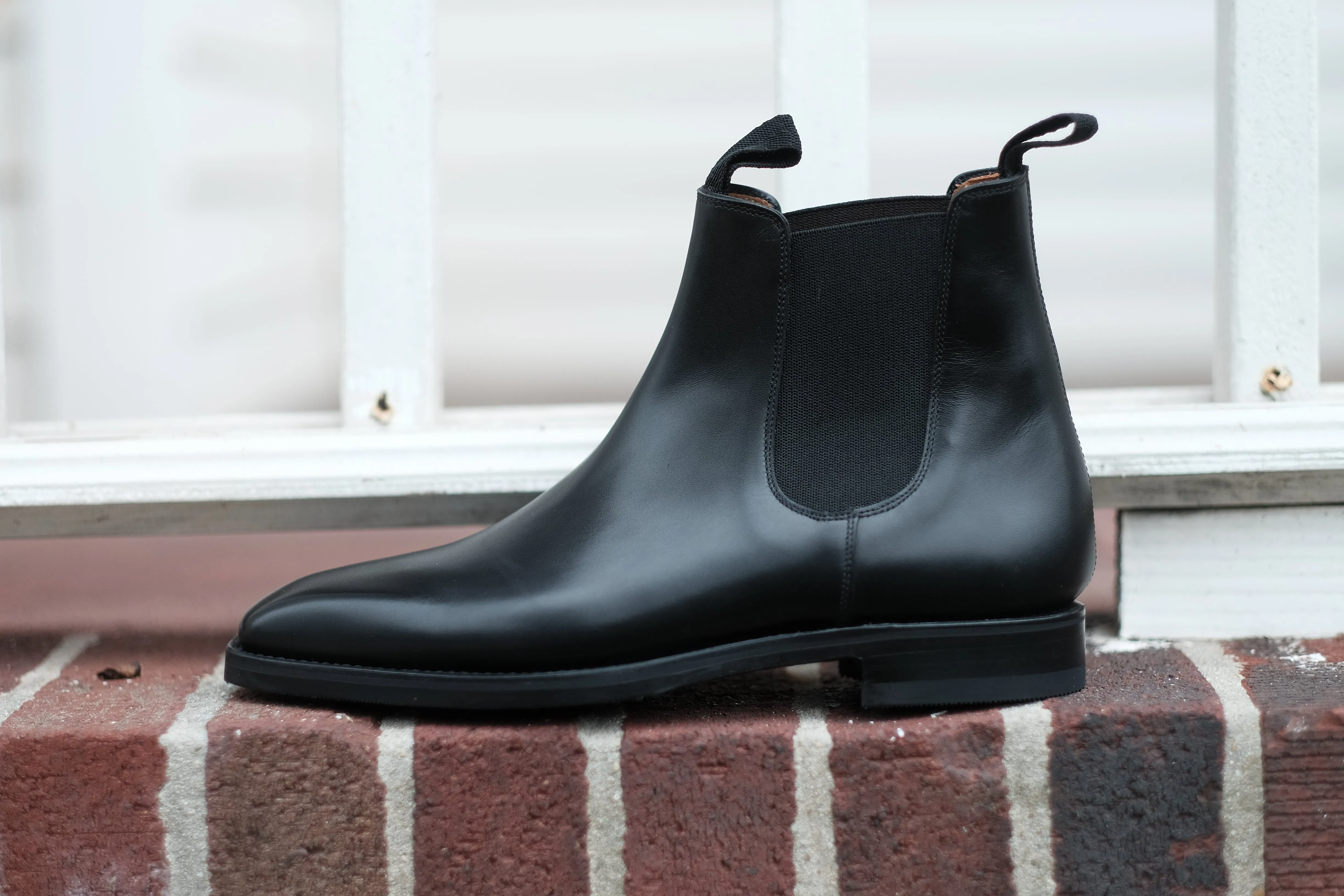 Alder - Black Calf: High-quality black calf leather shoes for men.