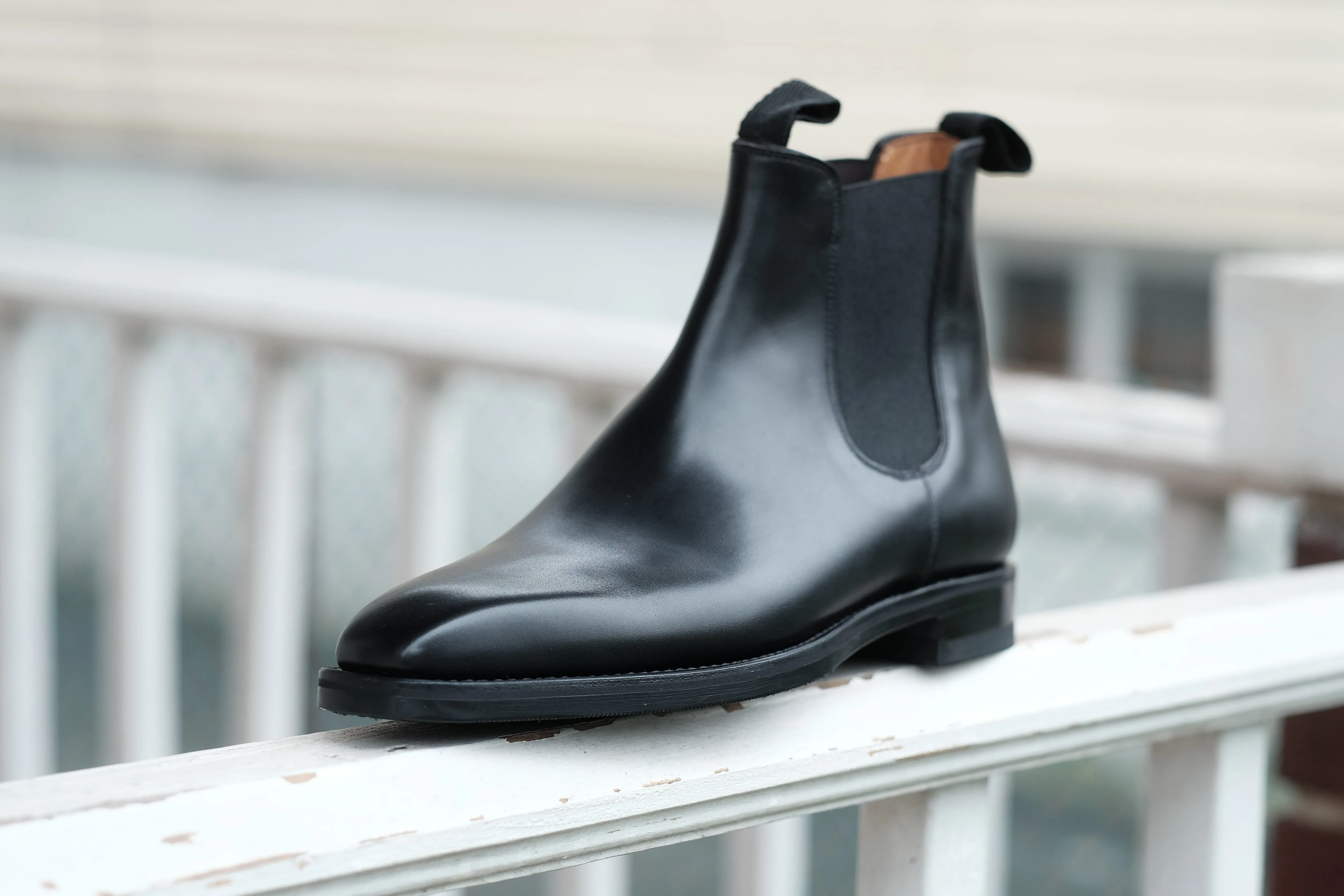 Alder - Black Calf: High-quality black calf leather shoes for men.