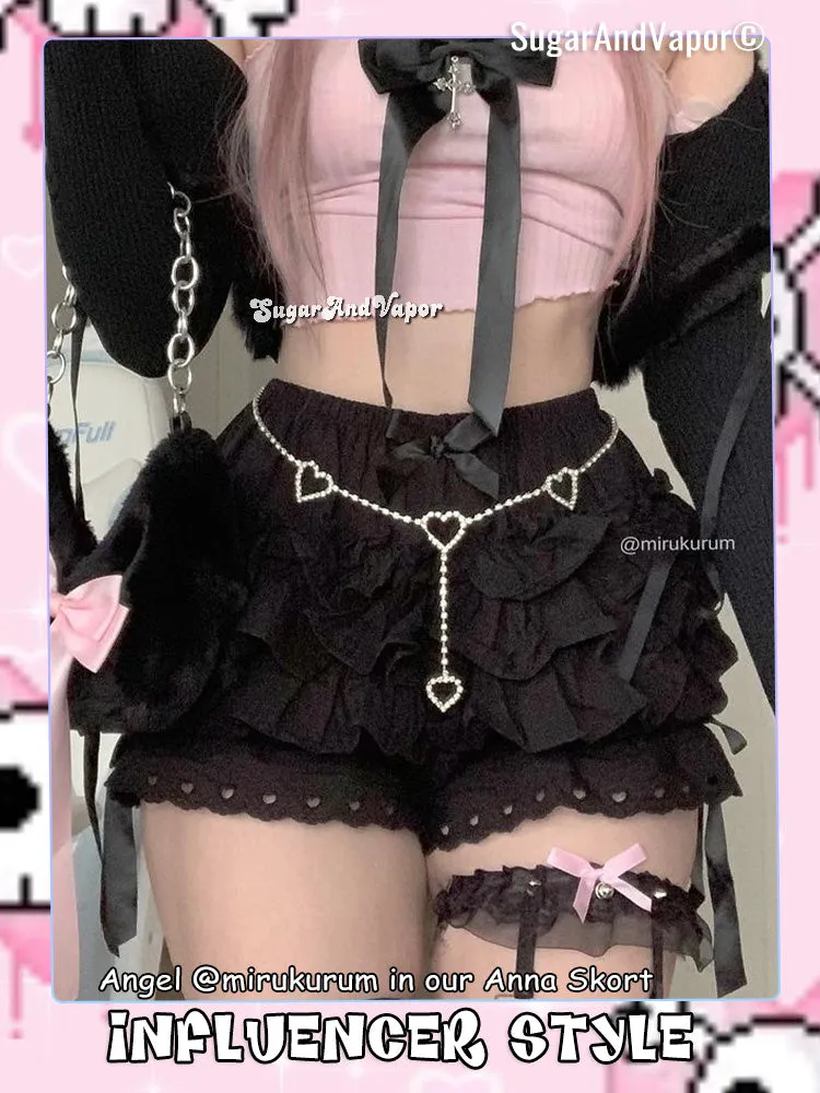 ANNA Lolita Lace Skort Mini Skirt