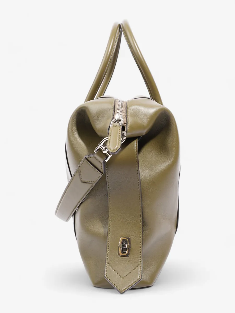 Antigona Tote Bag  Olive Green Leather Large