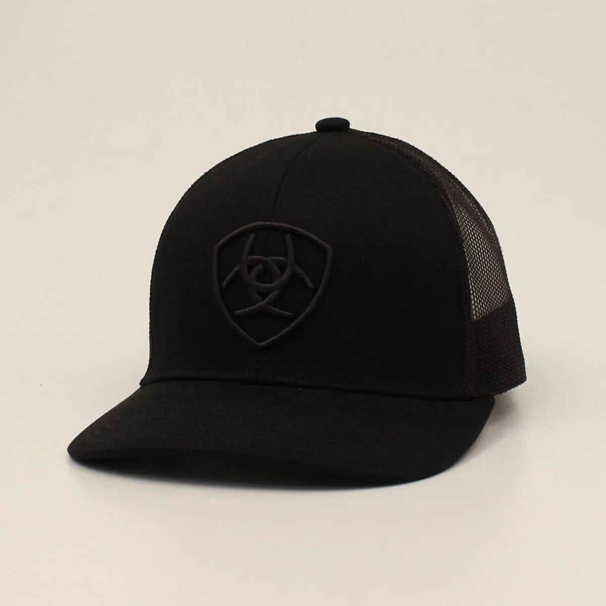 Ariat Men's Black Snapback Cap with Shield Logo