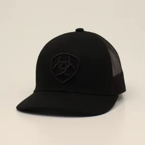 Ariat Men's Black Snapback Cap with Shield Logo