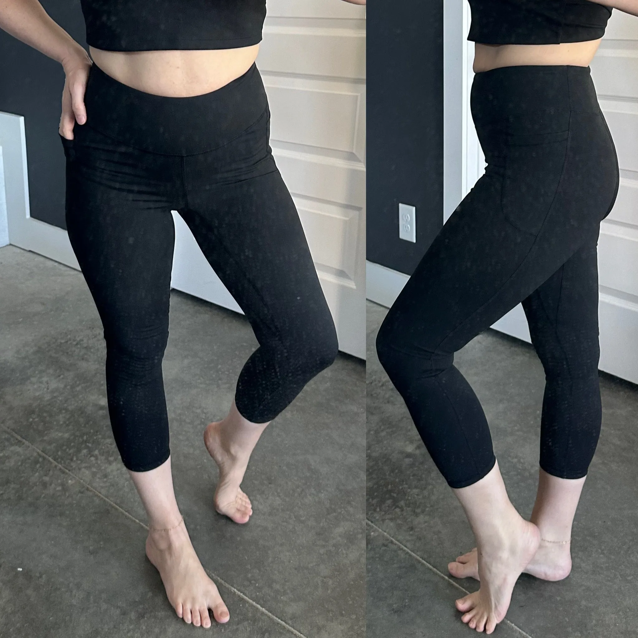 Athletic Leggings With Pockets In Black