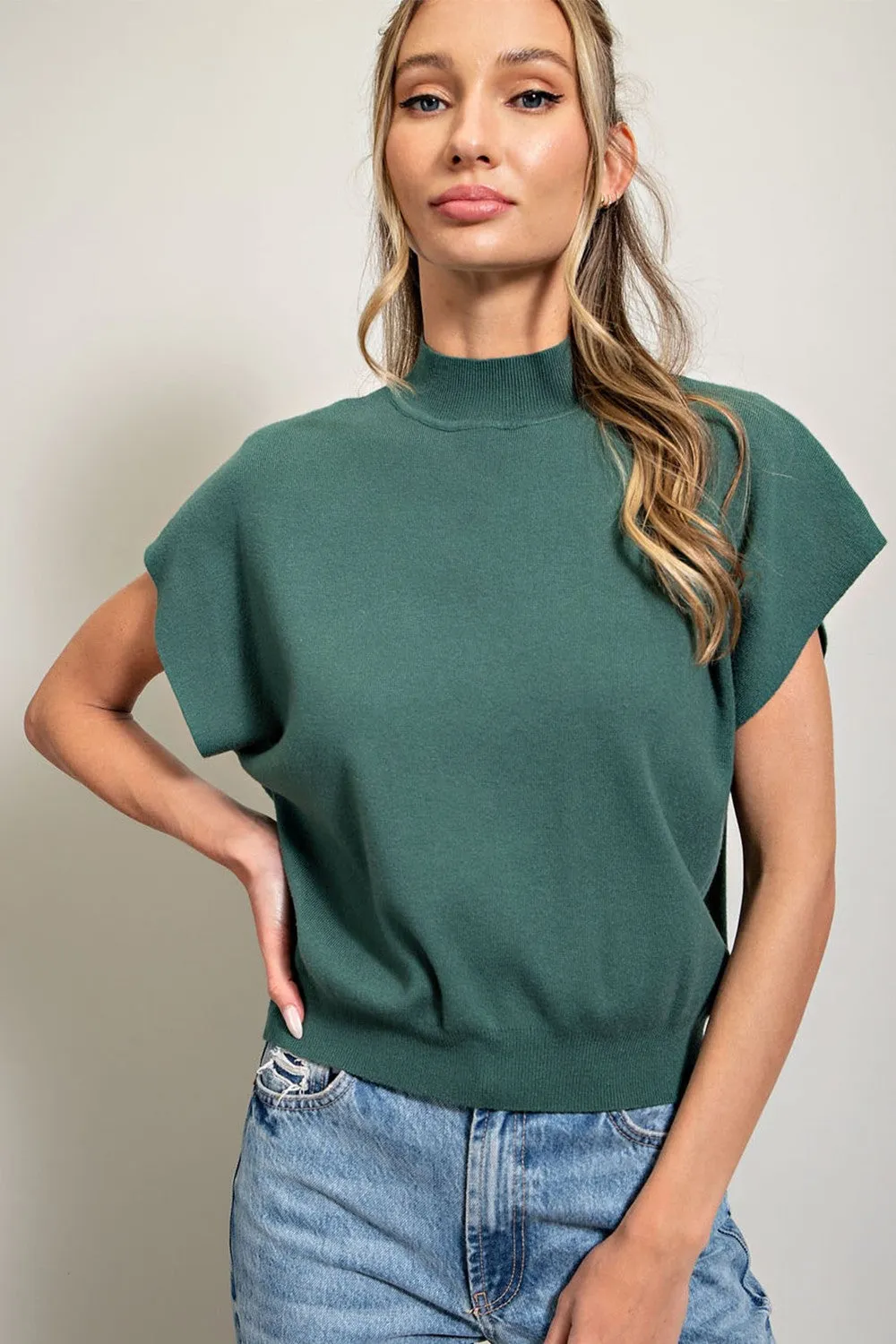 Baby Girl Mock Top - Green