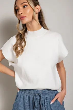 Baby Girl Mock Top - White.