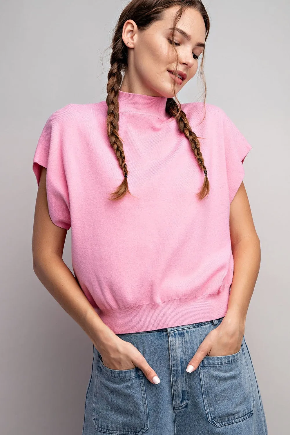 Baby Girl Pink Mock Top