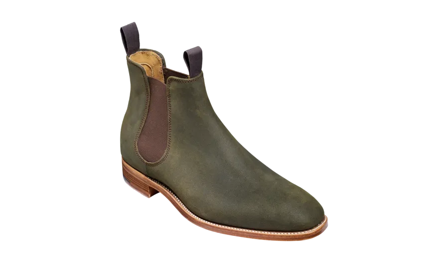 Barker Mansfield Chelsea Boots - Green Suede