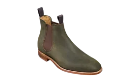 Barker Mansfield Chelsea Boots - Green Suede