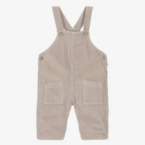 Beige Cotton Corduroy Dungarees