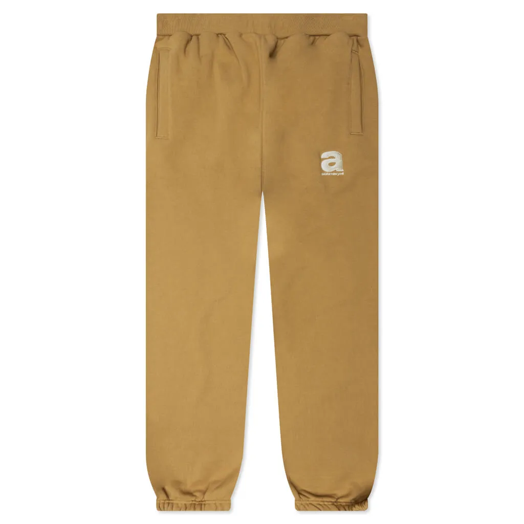 Beige Sweatpants with Bold Design