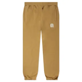 Beige Sweatpants with Bold Design