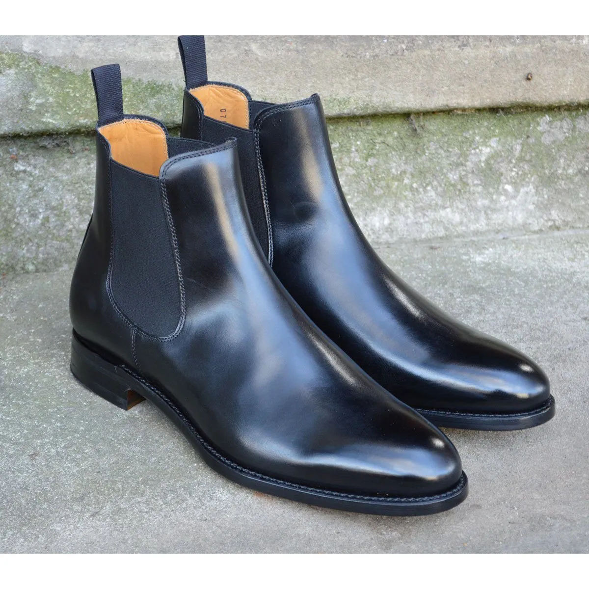 Berwick 1707 Chelsea Boot, Black Calf