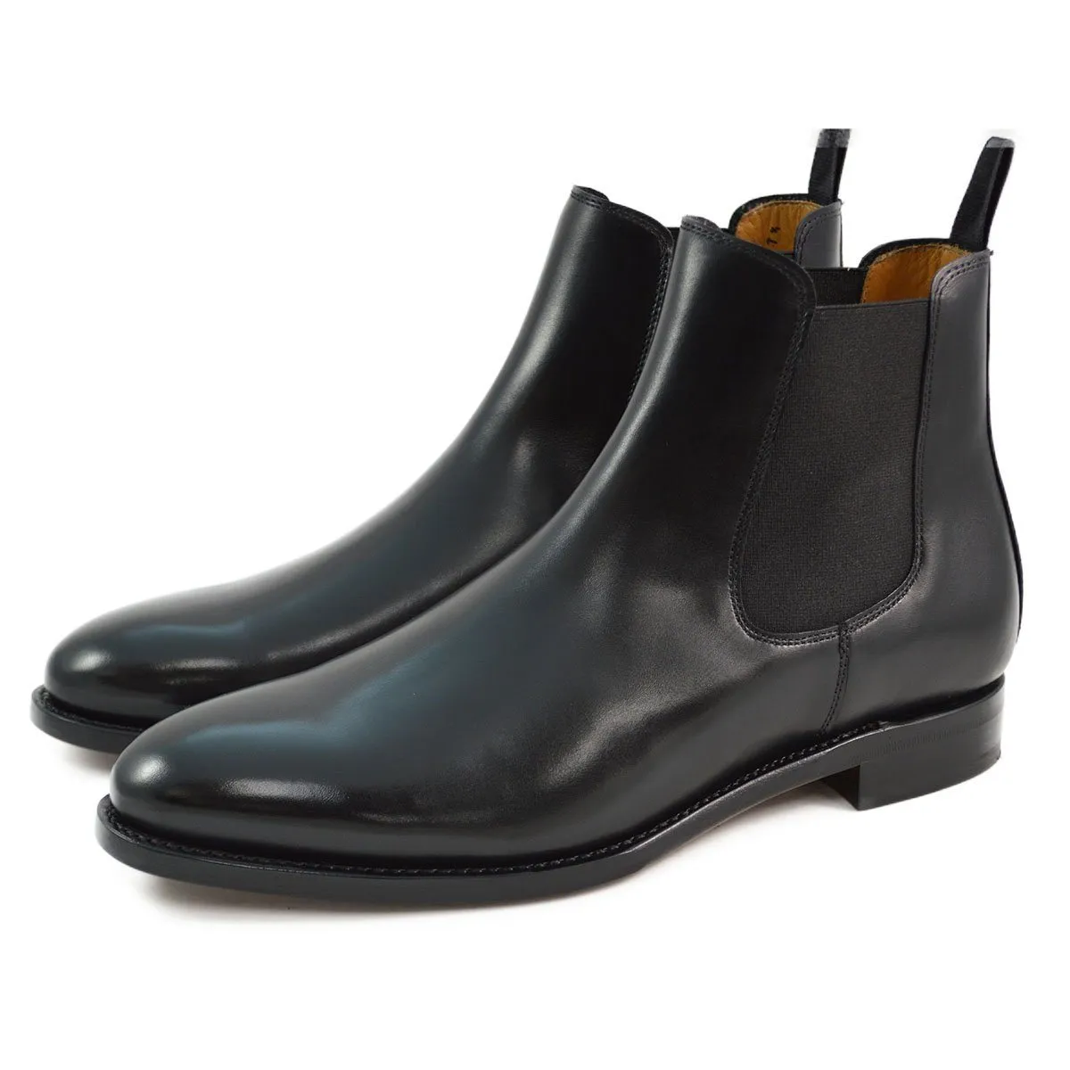 Berwick 1707 Chelsea Boot, Black Calf