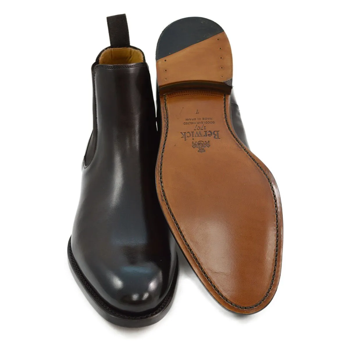 Berwick 1707 Chelsea Boot - Dark Brown Calf