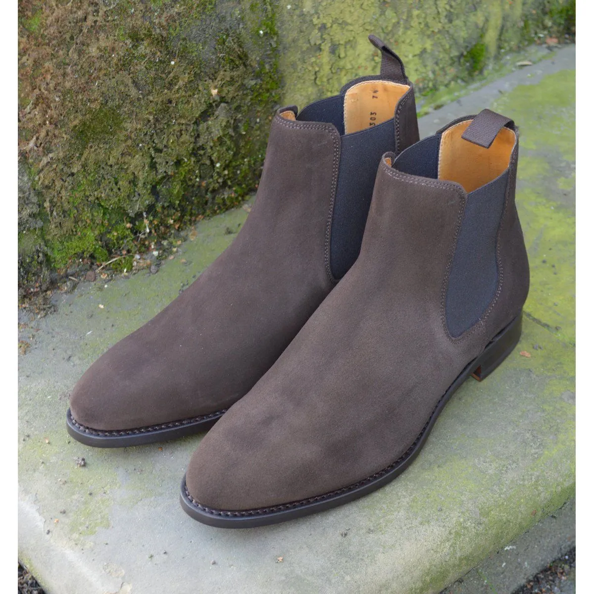 Berwick 1707 Chelsea Boot - Dark Brown Suede