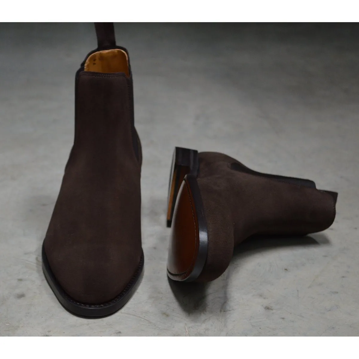 Berwick 1707 Chelsea Boot - Dark Brown Suede