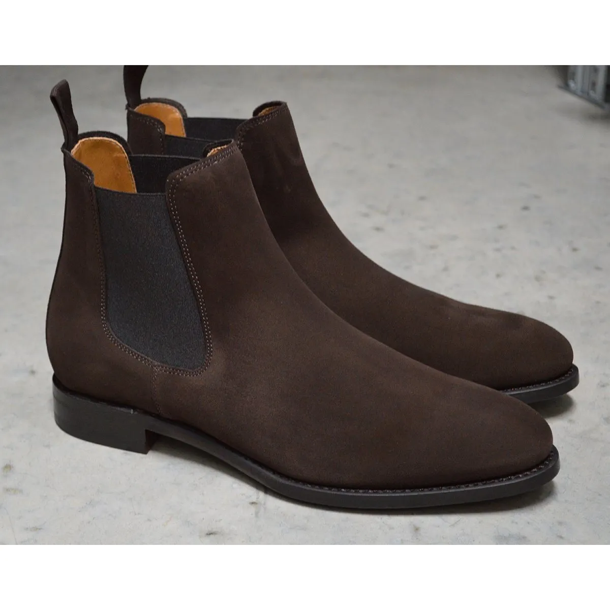 Berwick 1707 Chelsea Boot - Dark Brown Suede