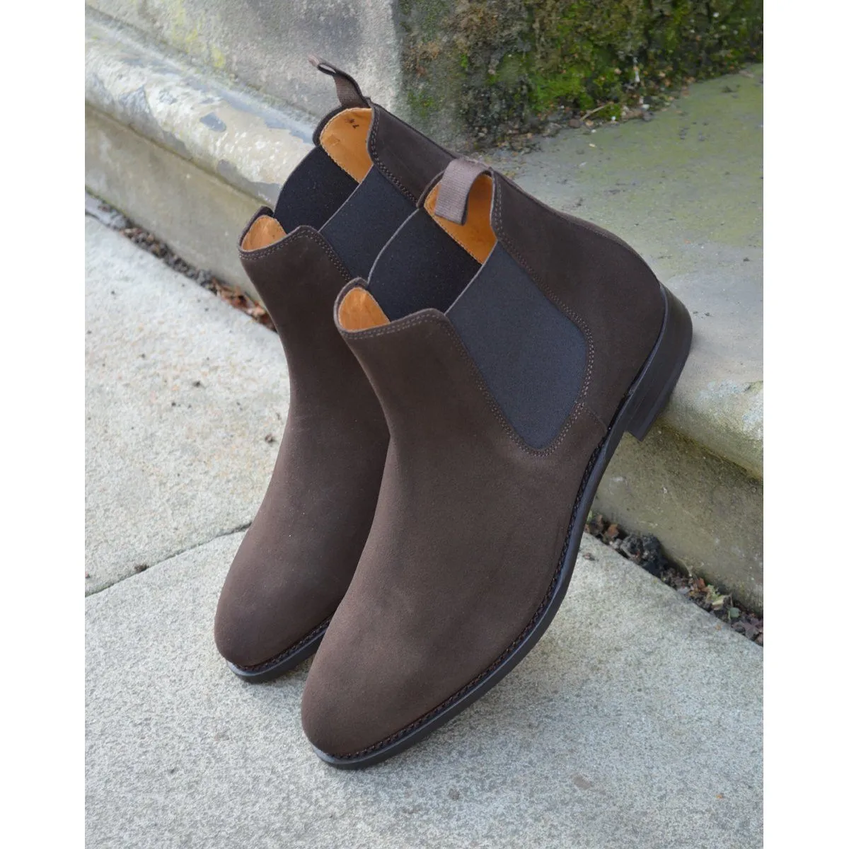 Berwick 1707 Chelsea Boot - Dark Brown Suede