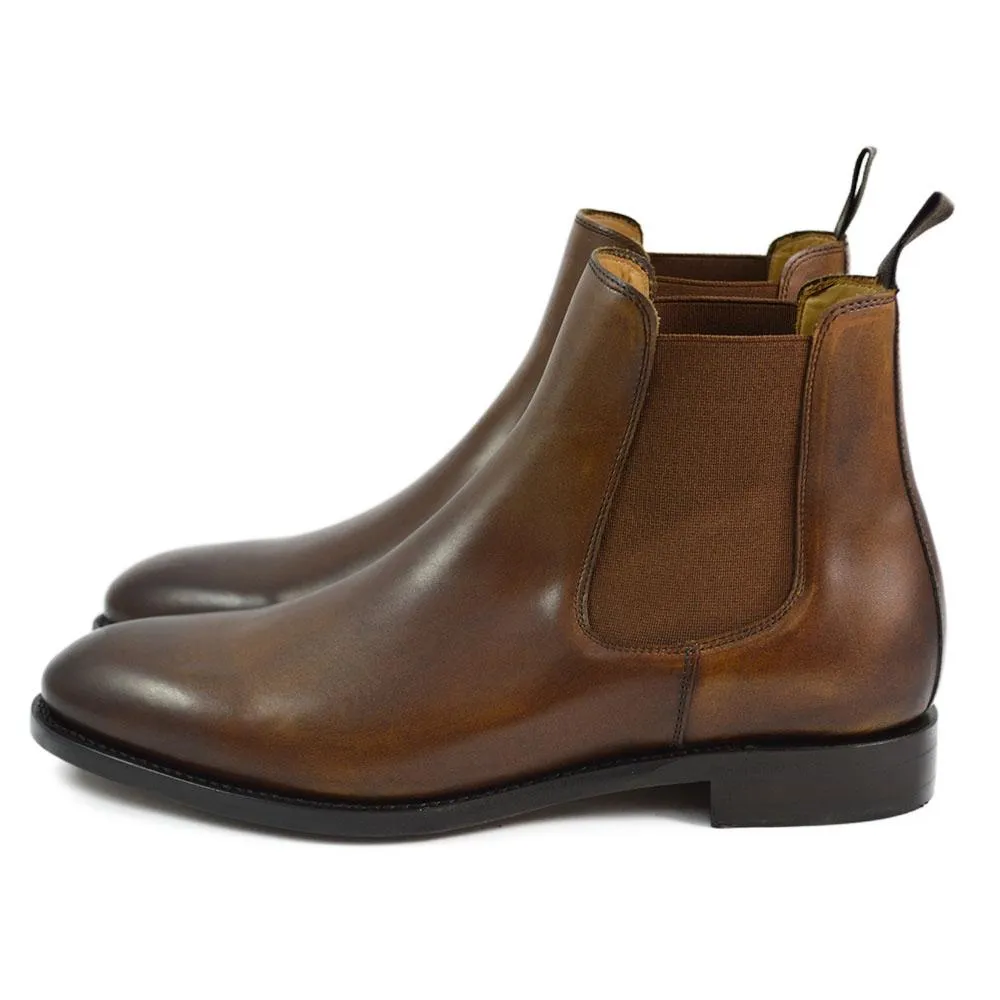 Berwick 1707 Tan Calf Chelsea Boot