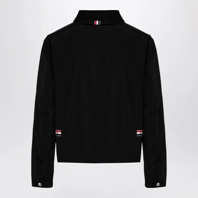 BLACK JACKET WITH TRICOLOUR DETAIL