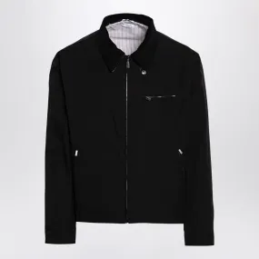 BLACK JACKET WITH TRICOLOUR DETAIL