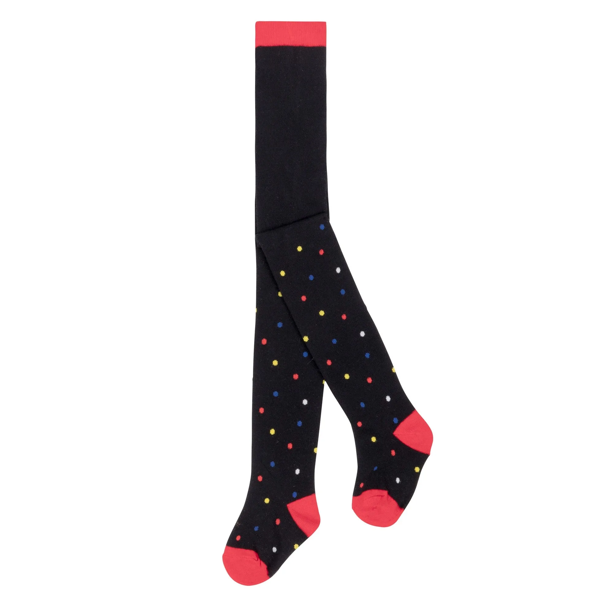 Black Knit Polka Dot Tights